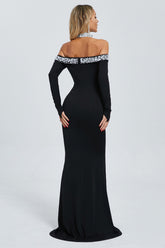 Halter Pearl Crystal-Trim Gown | Dress In Beauty